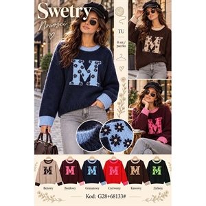 Sweter damski okrągły