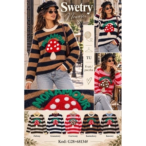 Sweter damski okrągły