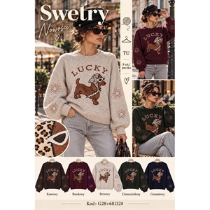 Sweter damski okrągły