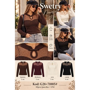 Sweter damski okrągły