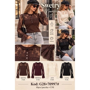Sweter damski okrągły