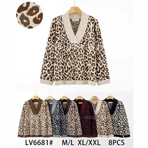 Sweter damski z dekoltem w serek  M-2XL