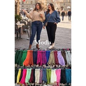 Sweter damski z dekoltem w serek