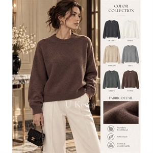 Sweter damski okrągły