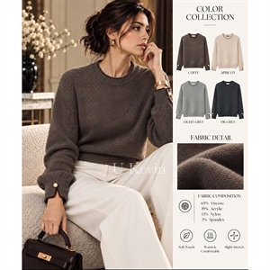 Sweter damski okrągły