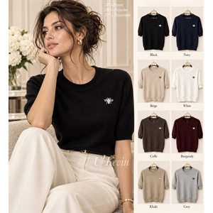 Sweter damski z krótkim rękawem