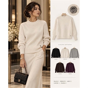 Sweter damski okrągły
