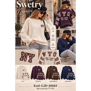 Sweter damski okrągły