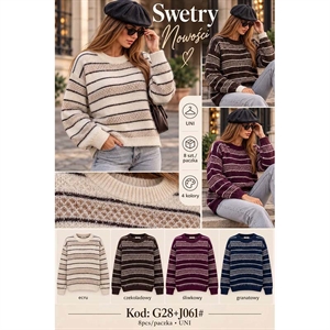 Sweter damski okrągły