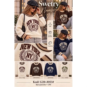 Sweter damski okrągły