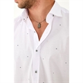 Koszula męska z krótkim rękawem we wzory krój slim fit produkt Turecki  M-2XL
