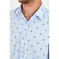 Koszula męska z krótkim rękawem we wzory krój slim fit produkt Turecki  M-2XL