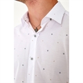 Koszula męska z krótkim rękawem we wzory krój slim fit produkt Turecki  M-2XL