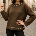 Sweter damski okrągły Mohair