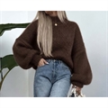 Sweter damski z półgolfem z lureksu