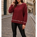 Sweter damski okrągły