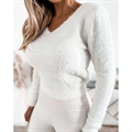 Sweter damski z dekoltem w serek  S/M-L/XL