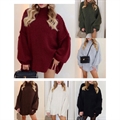 Sweter damski okrągły