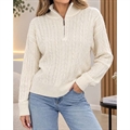 Sweter damski na pół suwak produkt Turecki