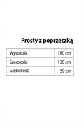 Stojak prosty z poprzeczką (chrom)