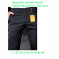 Eleganckie spodnie męskie z domieszką wiskozy i elastanu 31-42