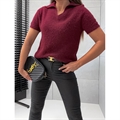 Sweter damski z krótkim rękawem - Produkt Włoski