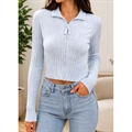 Sweter damski rozpinany na zamek