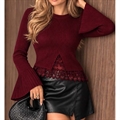 Sweter damski okrągły
