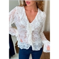 Bluzka koronkowa damska z długim rękawem produkt Włoski