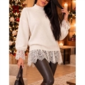 Sweter damski z półgolfem